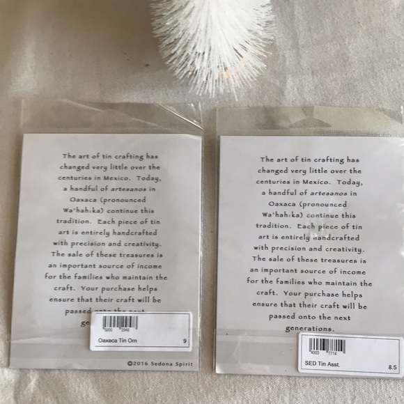 Oaxaca Christmas Ornament Handcrafted tin art  4.5” height 3.5” wide - Picture 4 of 6